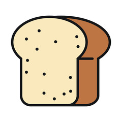 white bread icon for website, promotion, social media

