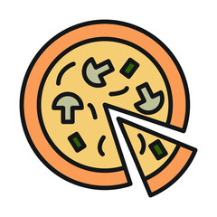pizza icon for website, promotion, social media

