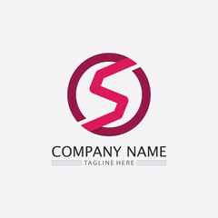 S letter and font design logo Business corporate S letter vector