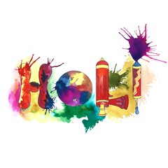 Beautiful holi festival of colors splash background