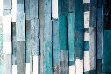 Wood texture with natural patterns. ฺBlue tone