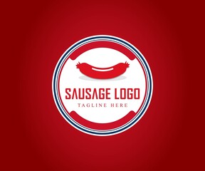 Sausage logo design vector template