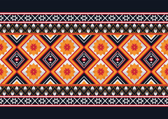 Geometric ethnic flower pattern for background,fabric,wrapping,clothing,wallpaper,Batik,carpet,embroidery style.