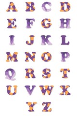 Children's font in the cartoon style of 