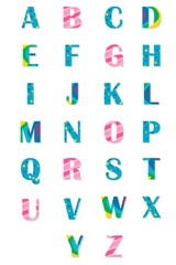 Children's font in the cartoon style of 