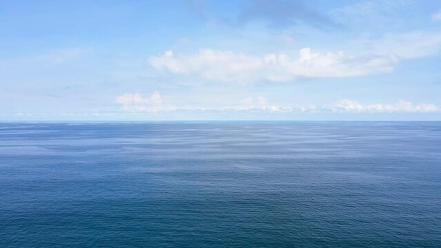 aerial view sea horizon as far as the eye can see One part sky, one part sea.