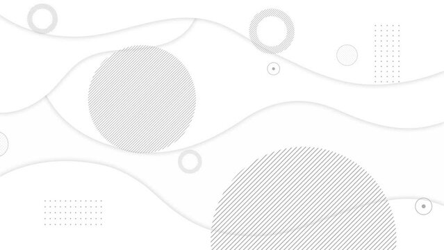 An abstract design loop animation. Sophisticated white background motion graphics.