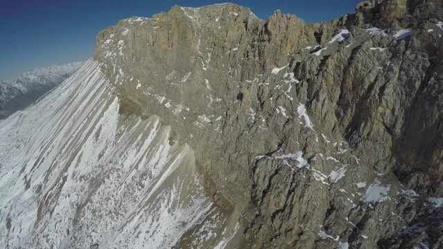 Caucasus, Ossetia. Alagir Gorge. Rocks of the Kion massif.