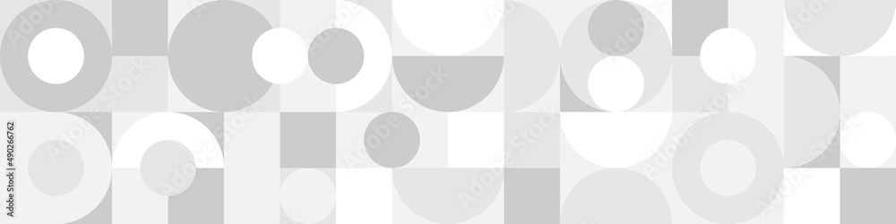 Wall mural trendy vector abstract geometric background with circles in scandinavian retro style, seamless cover