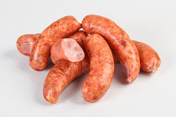 Natural meat sausages with minced meat
