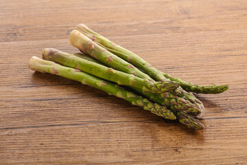 Raw ripe green fresh asparagus