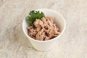 Liver pate in the bowl