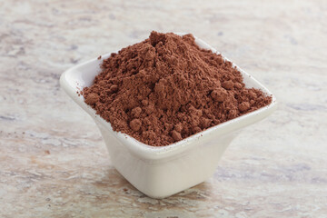 Natural organic cocoa powder for culinary