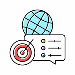 optimization of supply chains color icon vector illustration