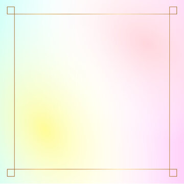 Colorful abstract gradient frame square (1: 1) banner