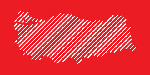 Turkey tech digital logo vector icon. Germany map line stroke.