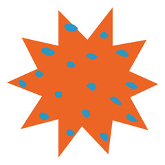 Abstract shape character with pattern vector illustration in flat color design