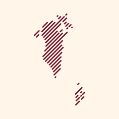 Bahrain tech digital logo vector icon. Bahrain map outline.