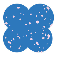 Simple shape character with pattern vector illustration in flat color design