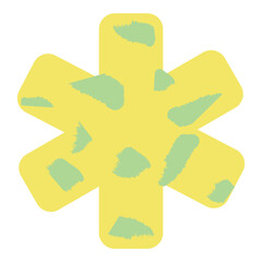 Simple shape character with pattern vector illustration in flat color design