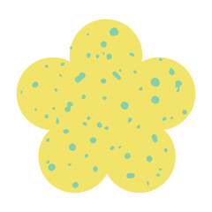 Simple shape character with pattern vector illustration in flat color design