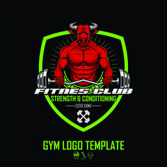 GYM LOGO TEMPLATE READY FORMAT EPS 10