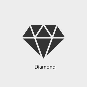 Diamond vector icon illustration sign 