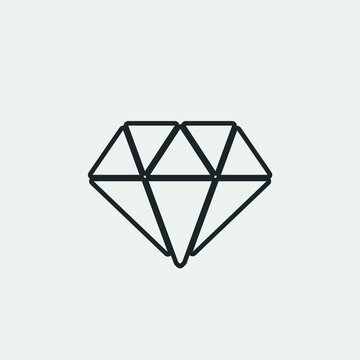 Diamond vector icon illustration sign 