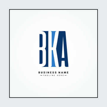 Initial Letter BKA Logo - Simple Business Logo for Alphabet B, K and A