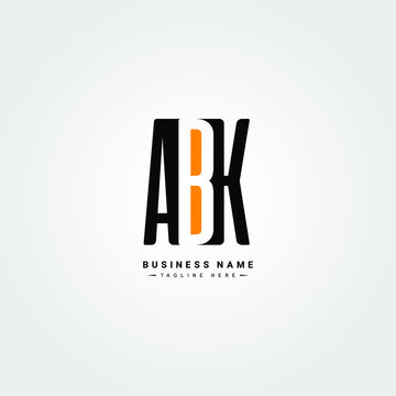 Simple Business Logo for Initial Letter ABK - Alphabet Logo