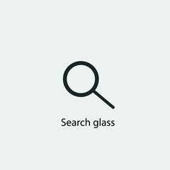 Search glass vector icon illustration sign 