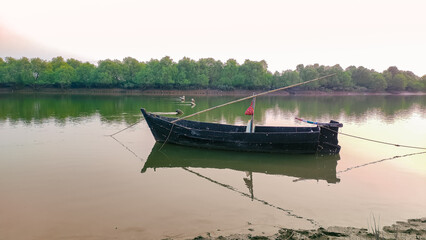 Obraz premium boat on the river