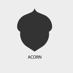 Acorn vector icon illustration sign