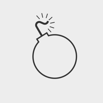 Bomb vector icon illustration sign