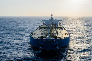 Fototapeta na wymiar The oil tanker in the high sea