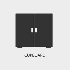 Cupboard vector icon illustration sign