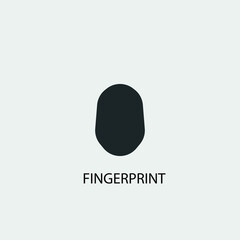 Fingerprint vector icon illustration sign