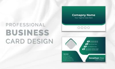 Creative modern business card print template. Double-sided creative business card template.