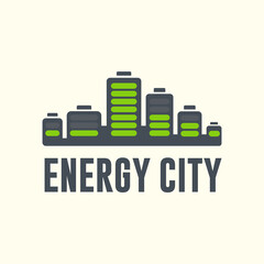 Energy City Icon Logo Design 