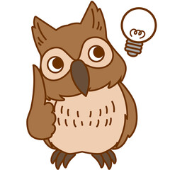 ミミズクひらめき