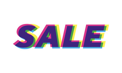 Sale banner design. Lettering for banner design. Shopping promotion illustration. 