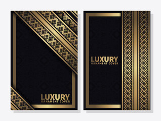 luxury dark border ornament pattern cover