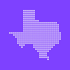 Fototapeta premium Texas state map round tech design. 