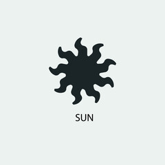 Sun vector icon illustration sign