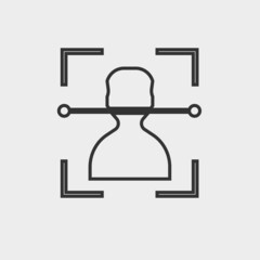 Face scan vector icon illustration sign