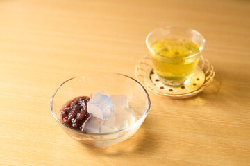 あんこと寒天と日本茶