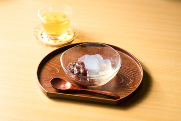 あんこと寒天とお茶