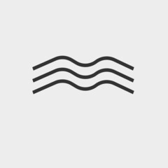 Waves vector icon illustration sign