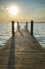 Fototapeta premium pier at sunset