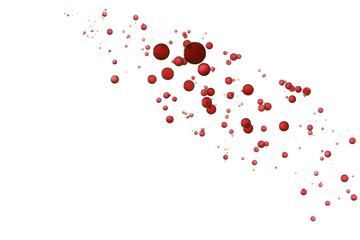 Red bubbles, 3D